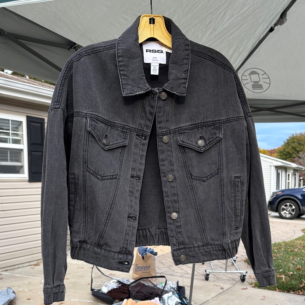 Girls Black Denim Jacket